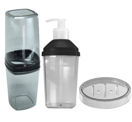 CONJ.P/BANHEIRO ACRILICO SORT.3P&Ccedil;S 358